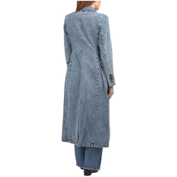 AVEC LES FILLES Structured Double Breasted Denim Coat - Picture 2 of 2